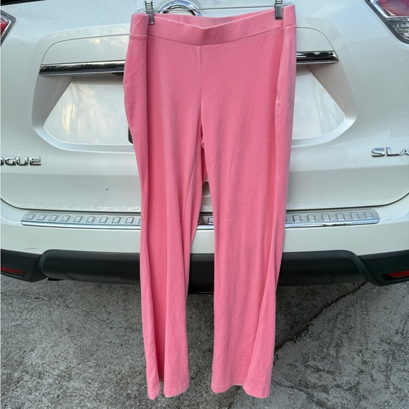 Juicy Couture Pink Velvet Flare Pants Sweatpants Size Medium - Picture 4 of 5